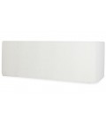 Canapé moderne 3 places style cubique tissu bouclette crème Aurora - 