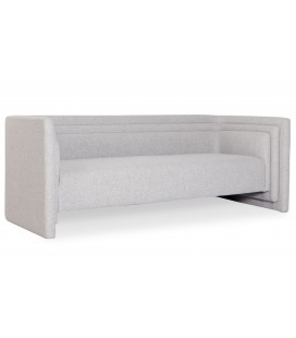 Canapé moderne 3 places style cubique tissu gris Aurora