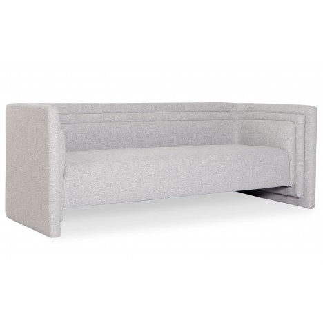 Canapé moderne 3 places style cubique tissu gris Aurora - 