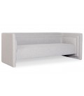 Canapé moderne 3 places style cubique tissu gris Aurora - 