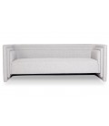 Canapé moderne 3 places style cubique tissu gris Aurora - 