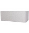 Canapé moderne 3 places style cubique tissu gris Aurora - 