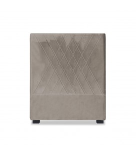 Tête de lit 90cm velours taupe Boston