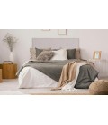 Tête de lit 140cm velours argenté Boston - 