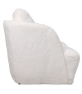 Fauteuil cosy tissu effet peau de mouton crème Bristol - 