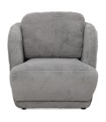 Fauteuil cosy tissu effet peau de mouton gris Bristol - 