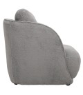 Fauteuil cosy tissu effet peau de mouton gris Bristol - 