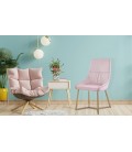 Lot de 2 chaises matelassées velours rose Cambridge - 