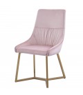 Lot de 2 chaises matelassées velours rose Cambridge - 