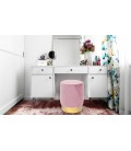 Tabouret velours rose pied doré Caracas - 