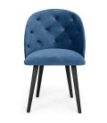 Chaise velours bleu Cartagena - 