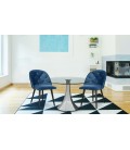 Chaise velours bleu Cartagena - 