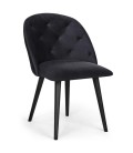 Chaise velours noir Cartagena - 