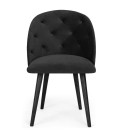 Chaise velours noir Cartagena - 