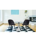 Chaise velours noir Cartagena - 