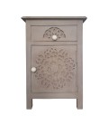 Table de chevet 1 tiroir et 1 porte battante marron Chicago - 