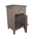 Table de chevet 1 tiroir et 1 porte battante marron Chicago - 