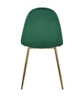 Lot de 4 chaises matelassées velours vert Cochabamba - 