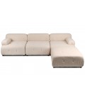 Canapé design modulable et transformable tissu bouclette beige Cologne - 