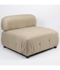 Canapé design modulable tissu taupe clair Cologne - 