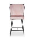 Chaise de bar velours rose Daffodil - 