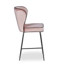 Chaise de bar velours rose Daffodil - 