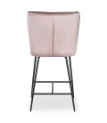 Chaise de bar velours rose Daffodil - 