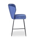 Chaise de bar velours bleu Daffodil - 