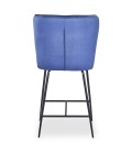 Chaise de bar velours bleu Daffodil - 