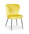 Lot de 2 chaises velours jaune clair Daffodil - 