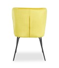 Lot de 2 chaises velours jaune clair Daffodil - 