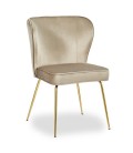 Lot de 2 chaises gold velours taupe Daffodil - 