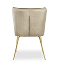 Lot de 2 chaises gold velours taupe Daffodil - 