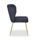 Lot de 2 chaises gold velours noir Daffodil - 