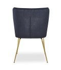 Lot de 2 chaises gold velours noir Daffodil - 