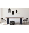 Table design extensible 180-285cm xl pieds métal noir et bois sonoma David - 