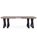 Table design extensible 180-285cm xl pieds métal noir et bois sonoma David - 