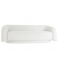 Canapé 3 places design tissu bouclette beige Davide - 