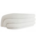 Canapé 3 places design tissu bouclette beige Davide - 