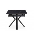 Table extensible 160-240cm avec rallonges intégrées noire effet pierre noire Diego - 