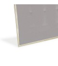 Tête de lit 140 cm métal doré et tissu beige Donnama - 