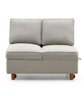 Banquette 2 places convertible tissu beige Erik - 