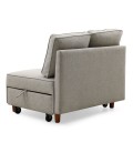 Banquette 2 places convertible tissu beige Erik - 