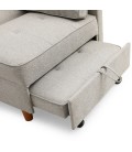 Banquette 2 places convertible tissu beige Erik - 