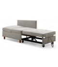 Banquette 2 places convertible tissu beige Erik - 