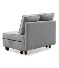 Banquette 2 places convertible tissu gris Erik - 