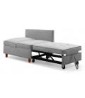 Banquette 2 places convertible tissu gris Erik - 