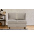 Banquette 2 places convertible velours taupe Erik - 