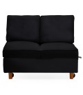 Banquette 2 places convertible velours noir Erik - 