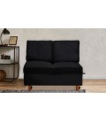 Banquette 2 places convertible velours noir Erik - 